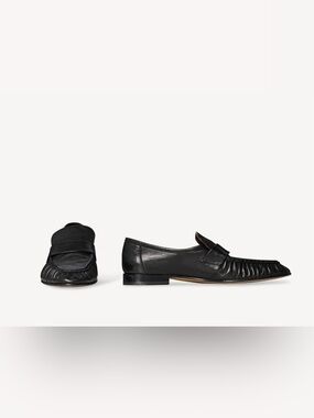 THE ROW Soft Loafer Black Leather Authentic Sz 46 / 13 US $1370 Le Loafer YSL